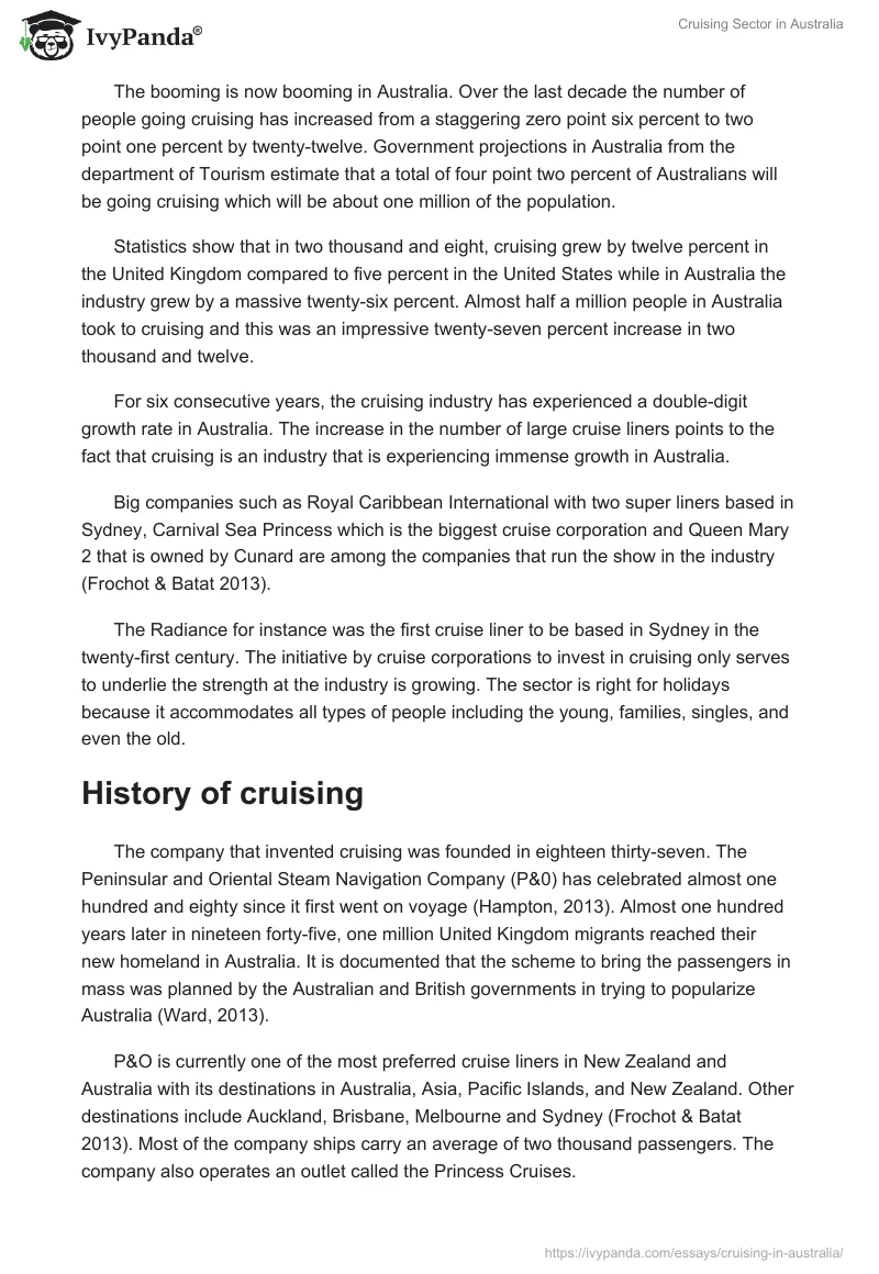 Cruising Sector in Australia. Page 2