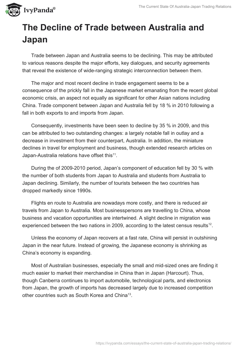 The Current State of Australia-Japan Trading Relations. Page 4