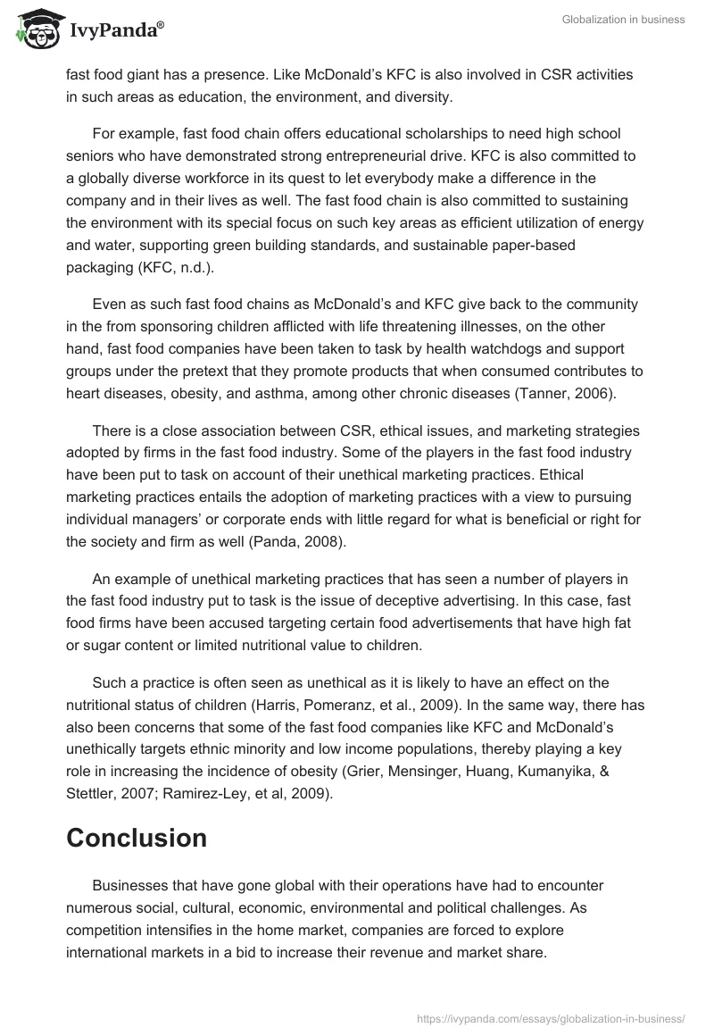 Globalization in business. Page 5
