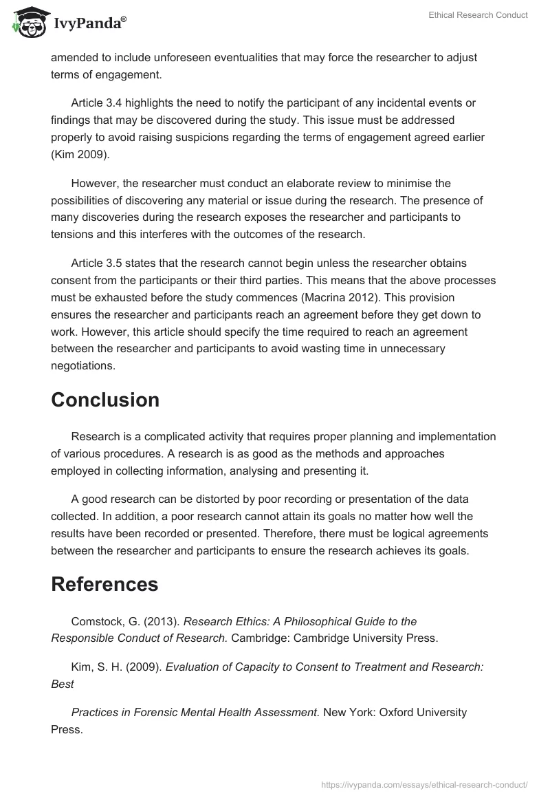 Ethical Research Conduct. Page 3