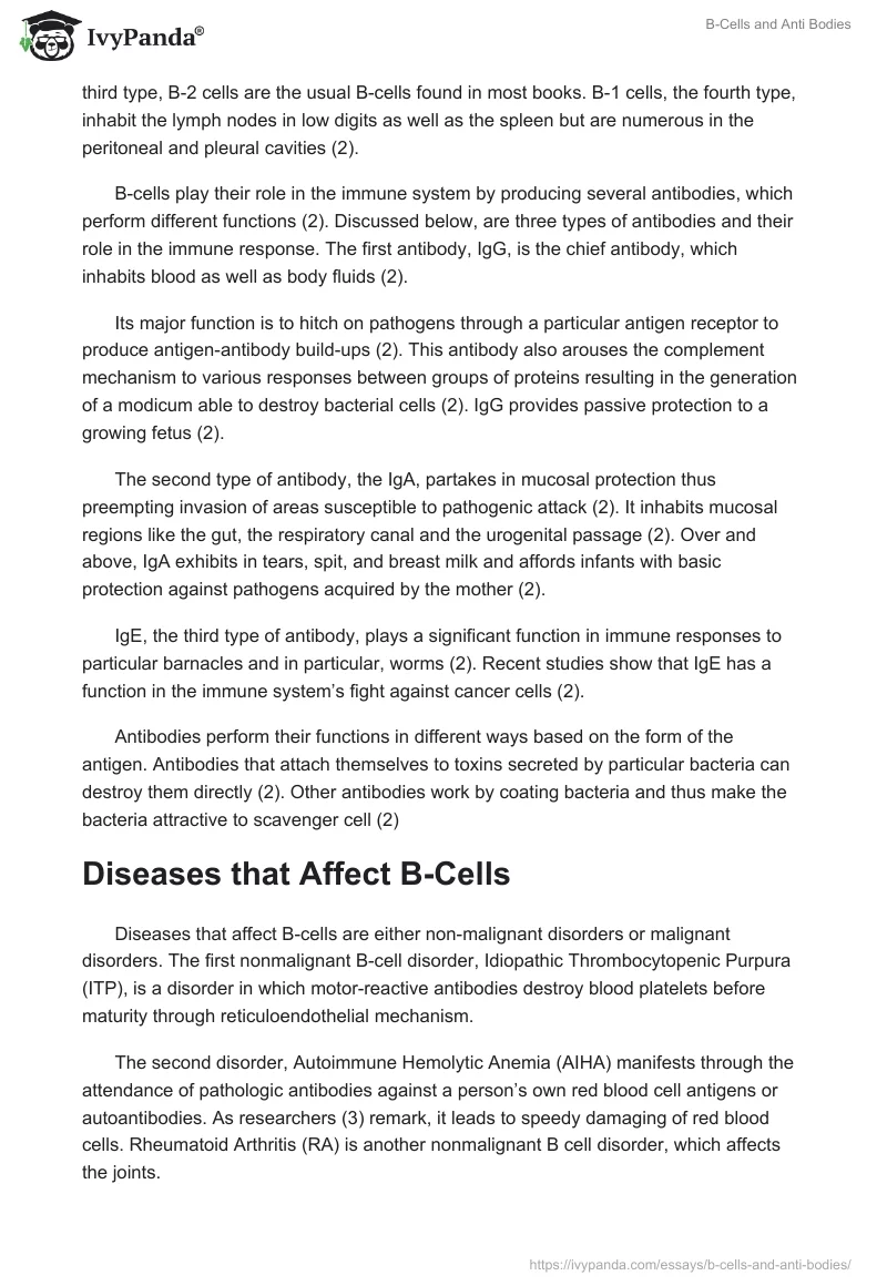 B-Cells and Anti Bodies. Page 2