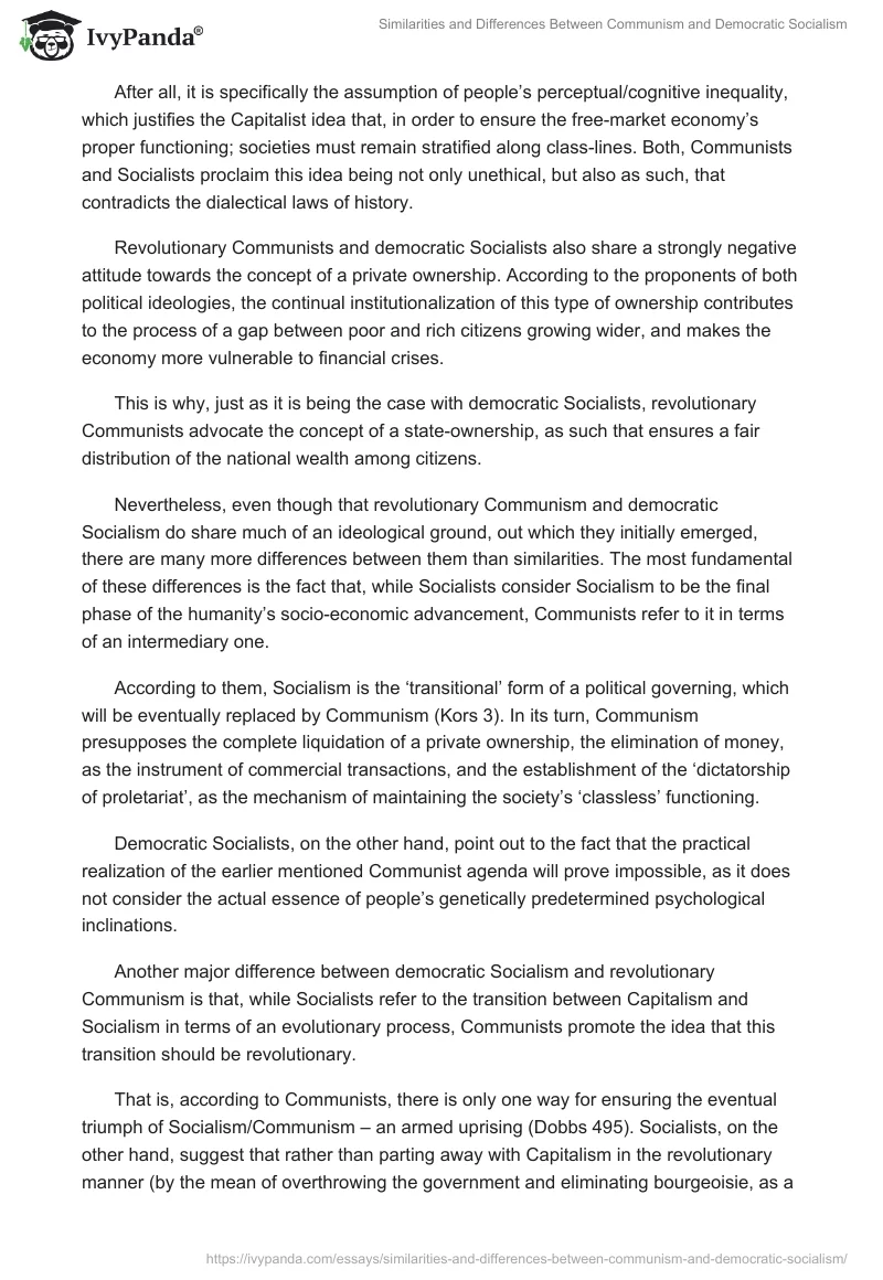 Similarities and Differences Between Communism and Democratic Socialism. Page 2