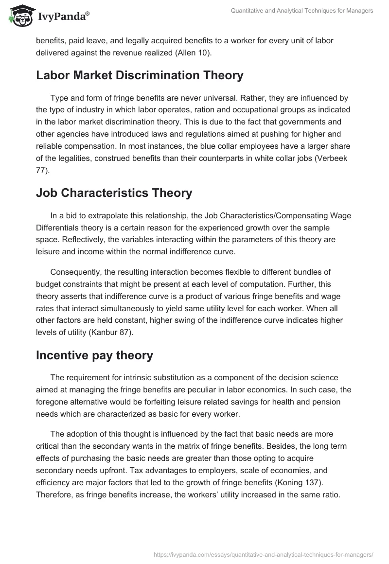 Quantitative and Analytical Techniques for Managers. Page 5