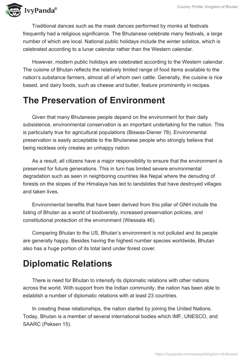 Country Profile: Kingdom of Bhutan. Page 5