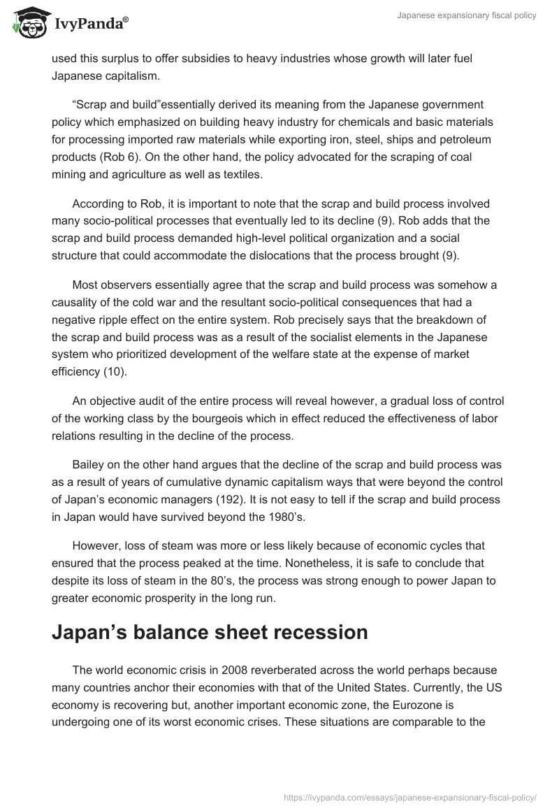 Japanese expansionary fiscal policy. Page 2