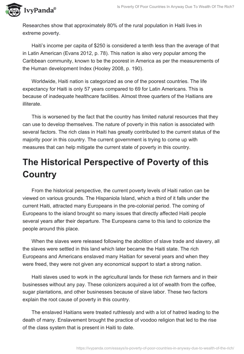Is Poverty of Poor Countries in Anyway Due to Wealth of the Rich?. Page 2