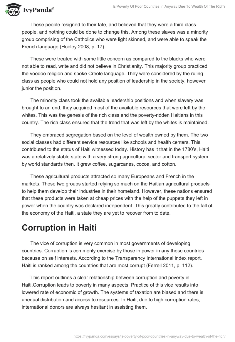 Is Poverty of Poor Countries in Anyway Due to Wealth of the Rich?. Page 3