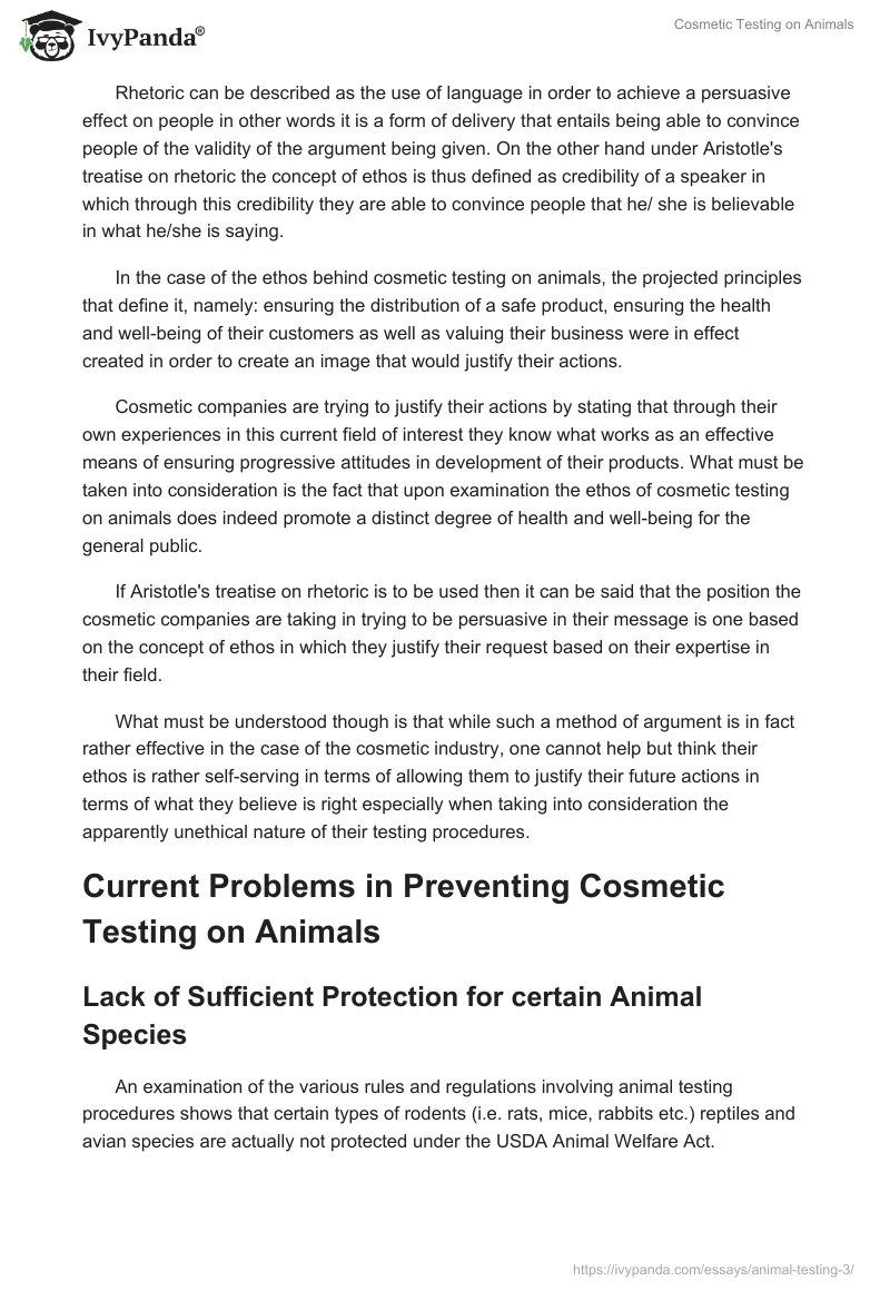 Cosmetic Testing on Animals. Page 3