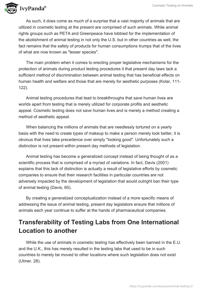 Cosmetic Testing on Animals. Page 4