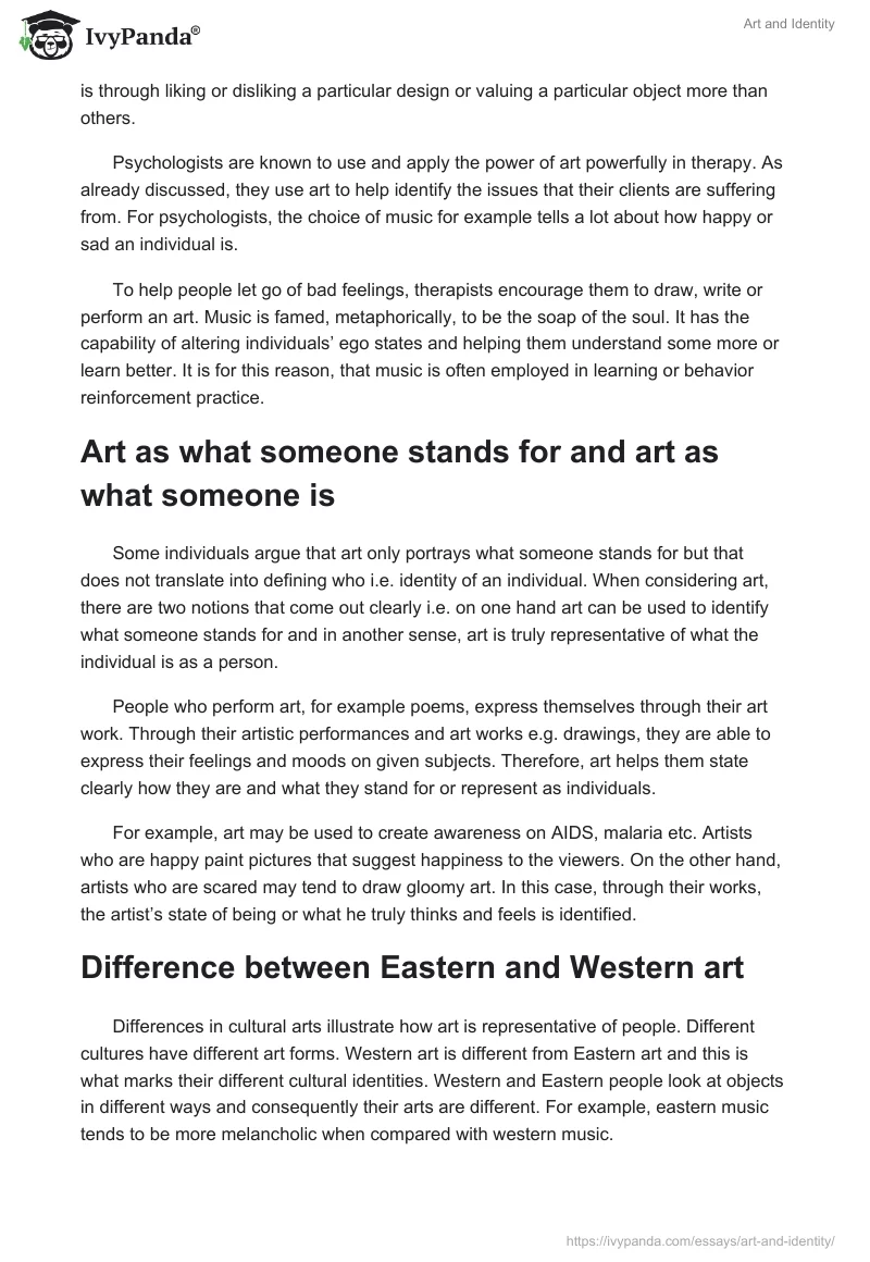 Art and Identity. Page 4