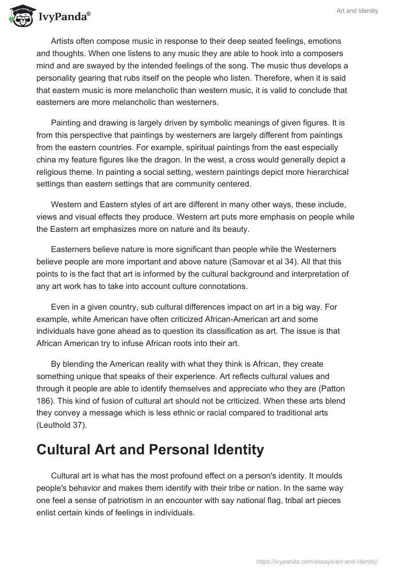 Art and Identity. Page 5