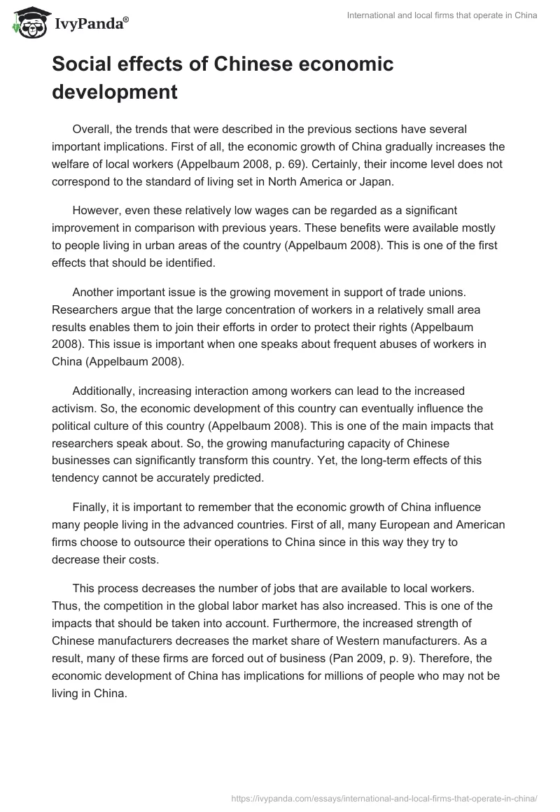 International and local firms that operate in China. Page 3