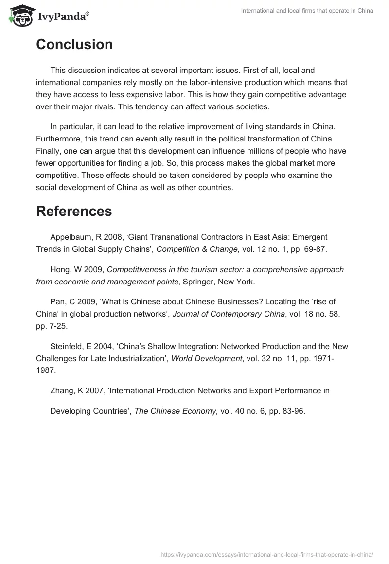 International and local firms that operate in China. Page 4