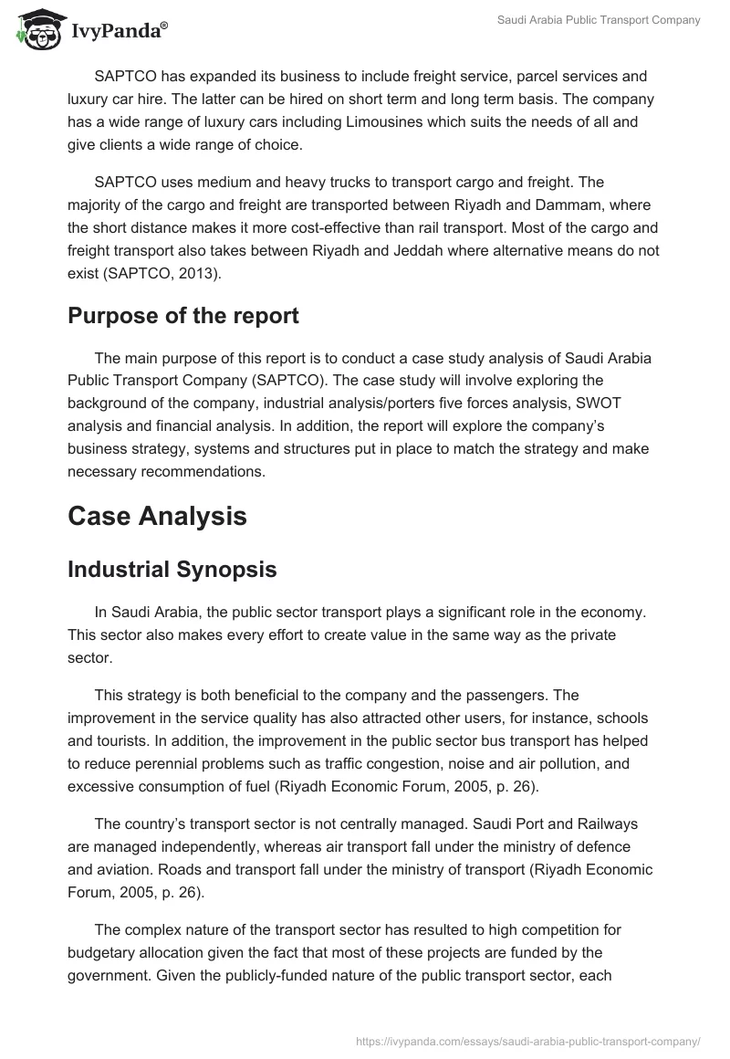 Saudi Arabia Public Transport Company. Page 2