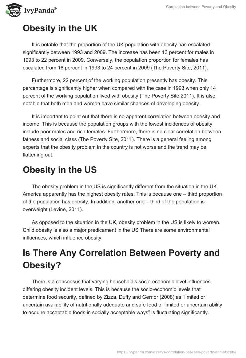 Correlation Between Poverty and Obesity. Page 2