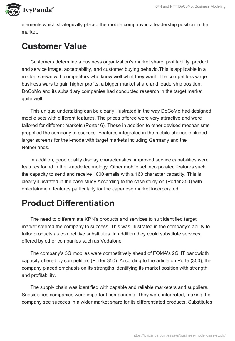 KPN and NTT DoCoMo: Business Modeling. Page 2