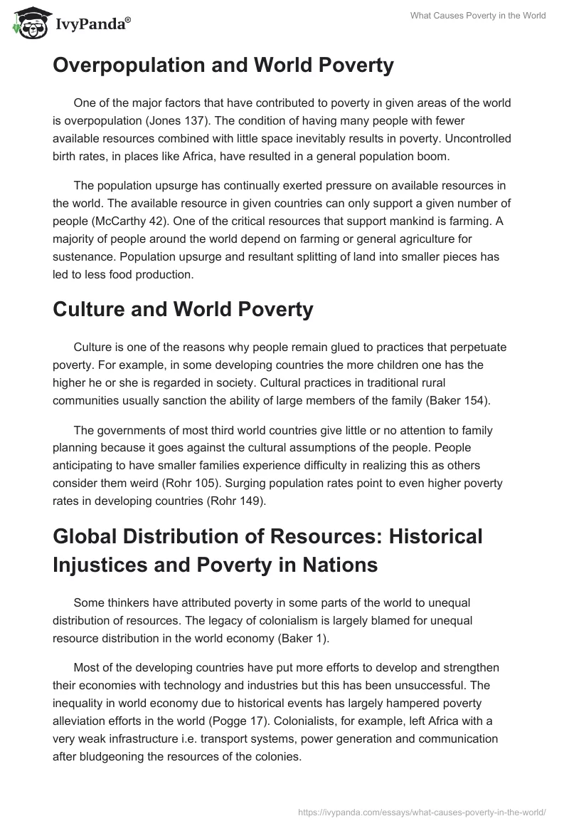 What Causes Poverty in the World. Page 2