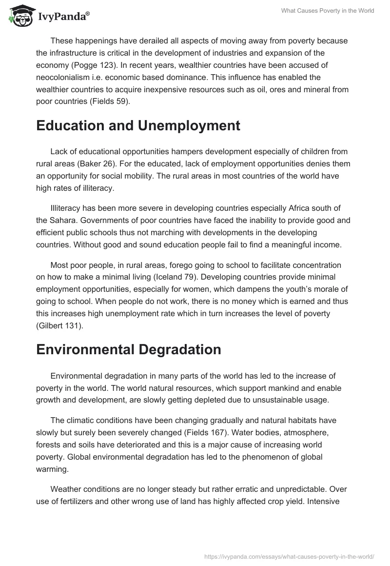 What Causes Poverty in the World. Page 3