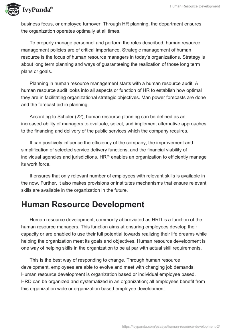 Human Resource Development. Page 4