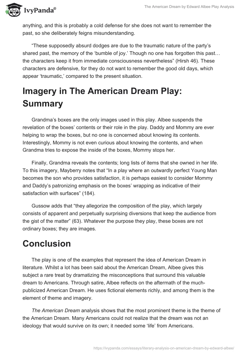 The American Dream by Edward Albee Play Analysis. Page 4