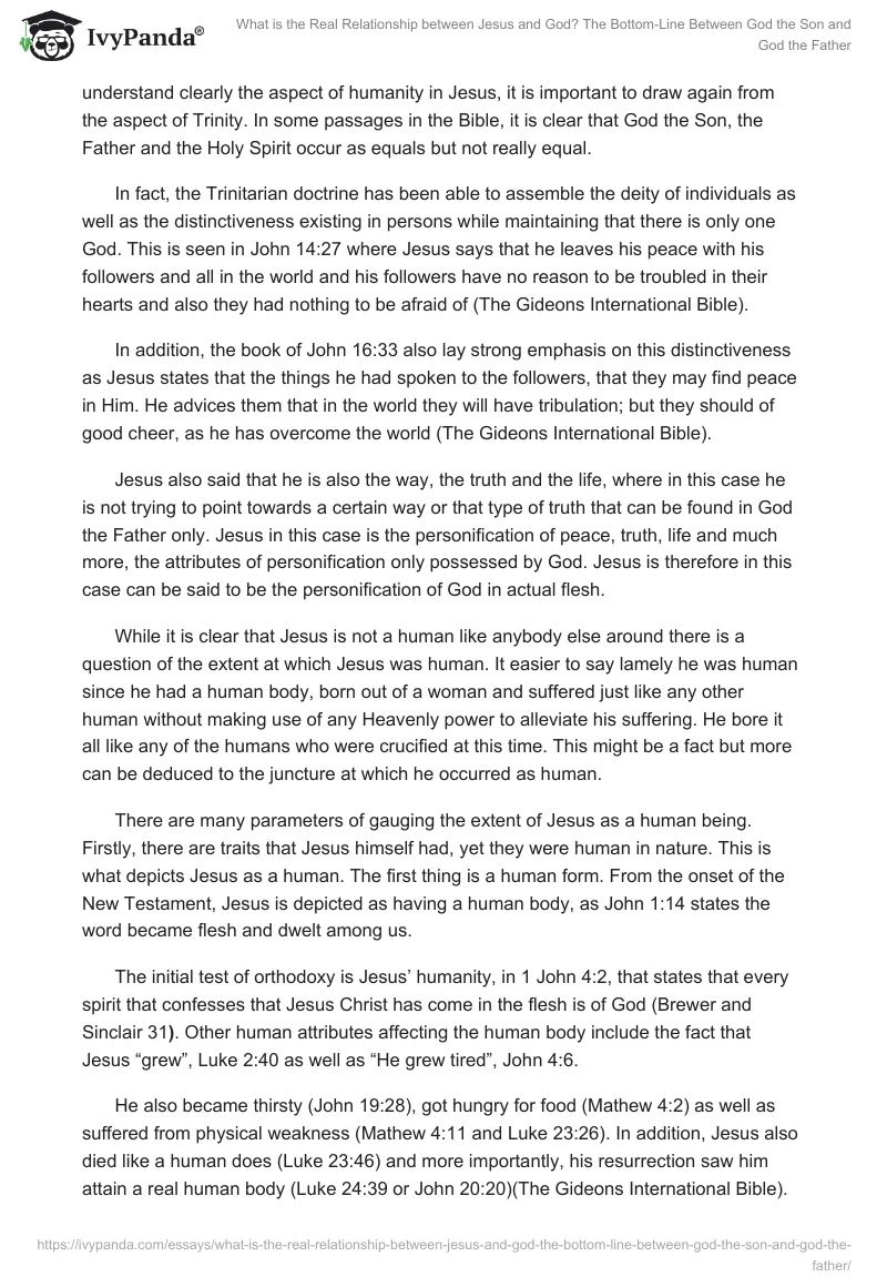 What is the Real Relationship between Jesus and God? The Bottom-Line Between God the Son and God the Father. Page 3