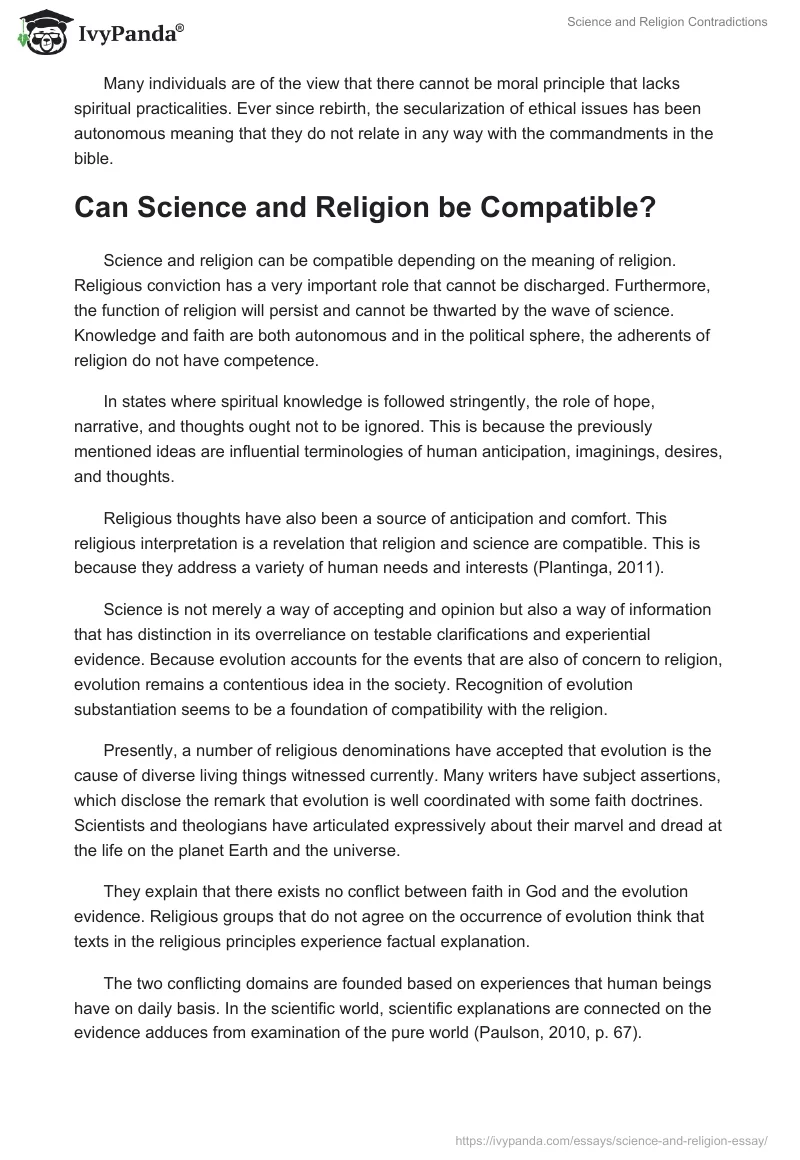 Science and Religion Contradictions. Page 5