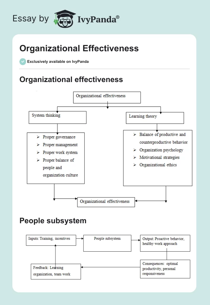 Organizational Effectiveness. Page 1