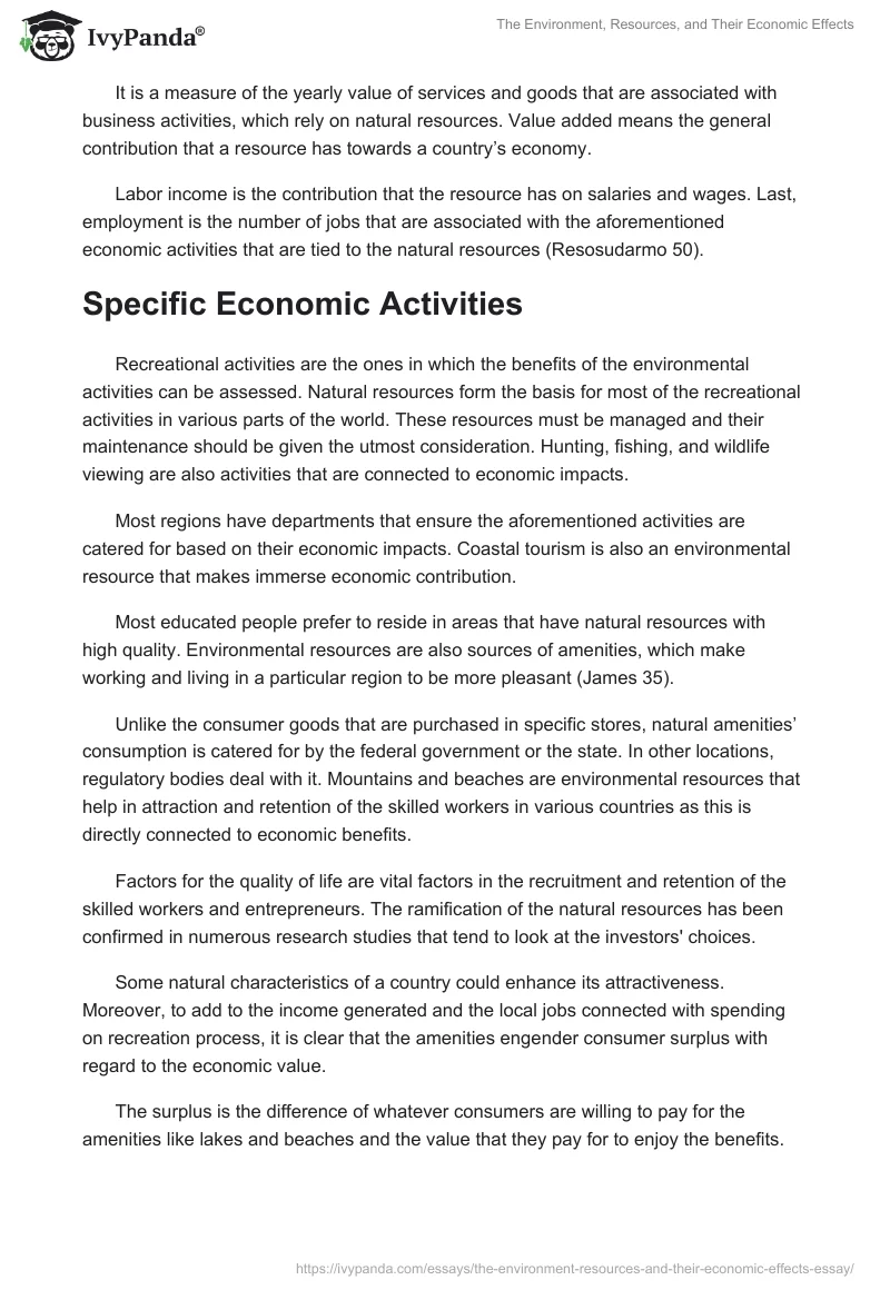 The Environment, Resources, and Their Economic Effects. Page 4