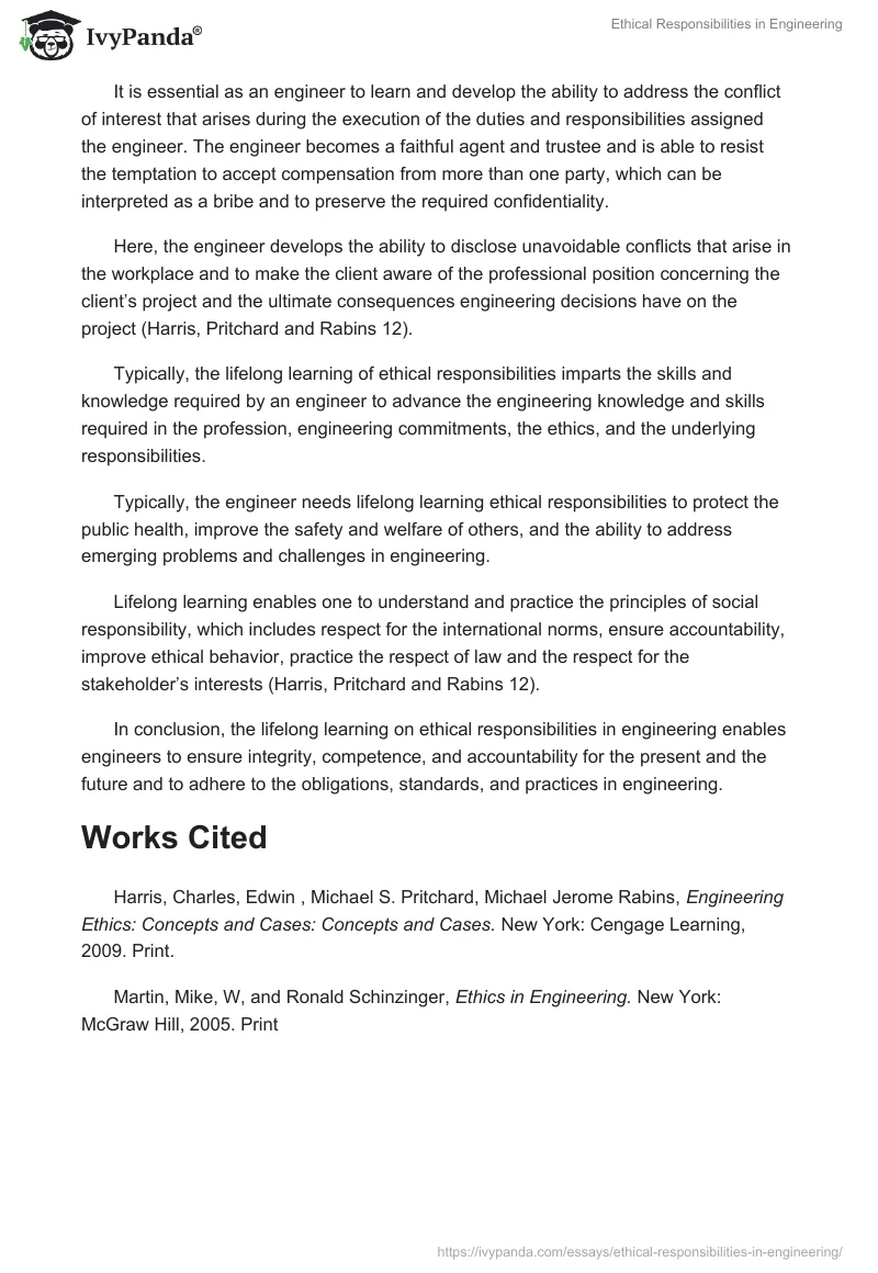 Ethical Responsibilities in Engineering. Page 2