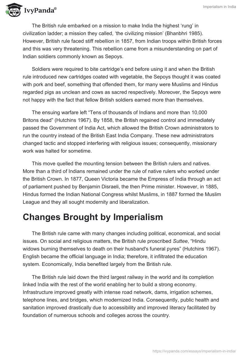 Imperialism in India. Page 2