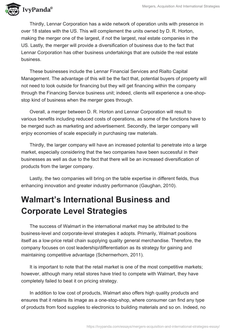 Mergers, Acquisition and International Strategies. Page 4