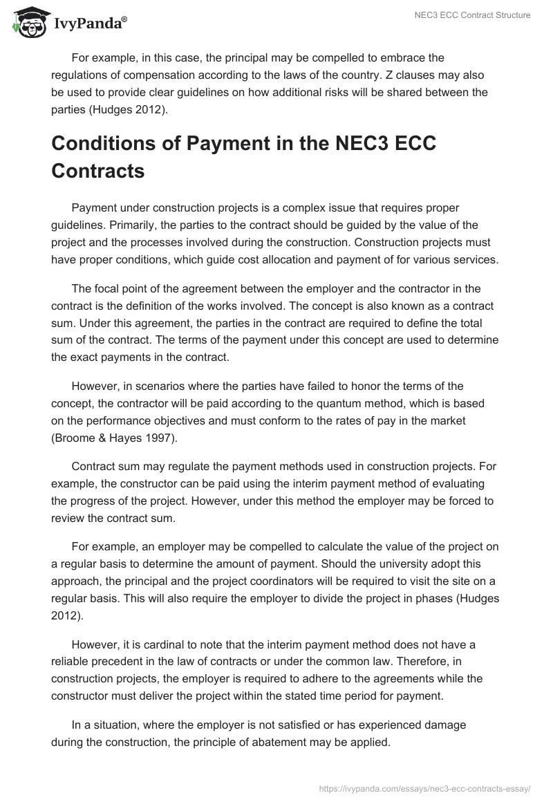 NEC3 ECC Contract Structure. Page 3