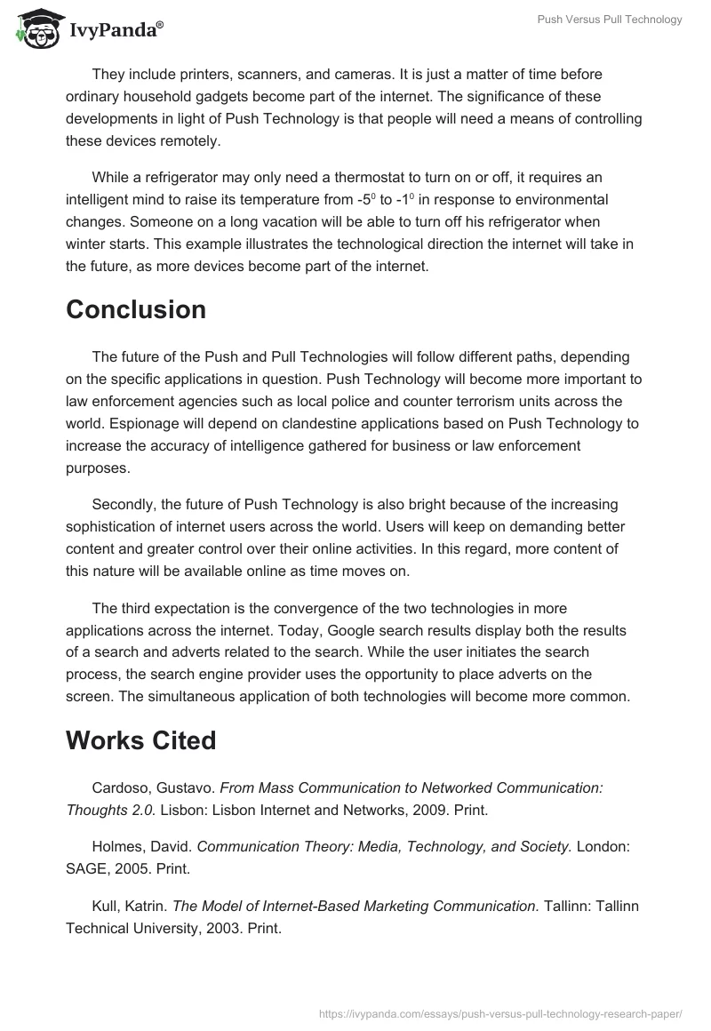 Push Versus Pull Technology. Page 5