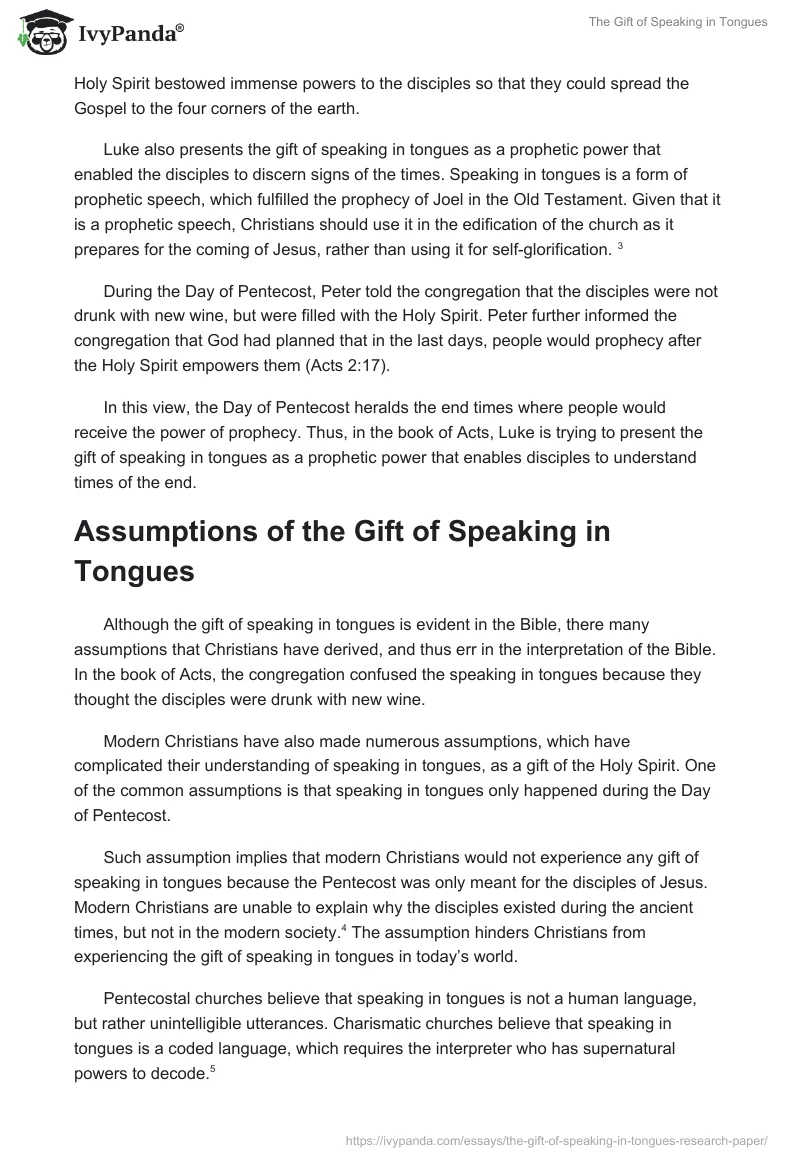 The Gift of Speaking in Tongues. Page 3