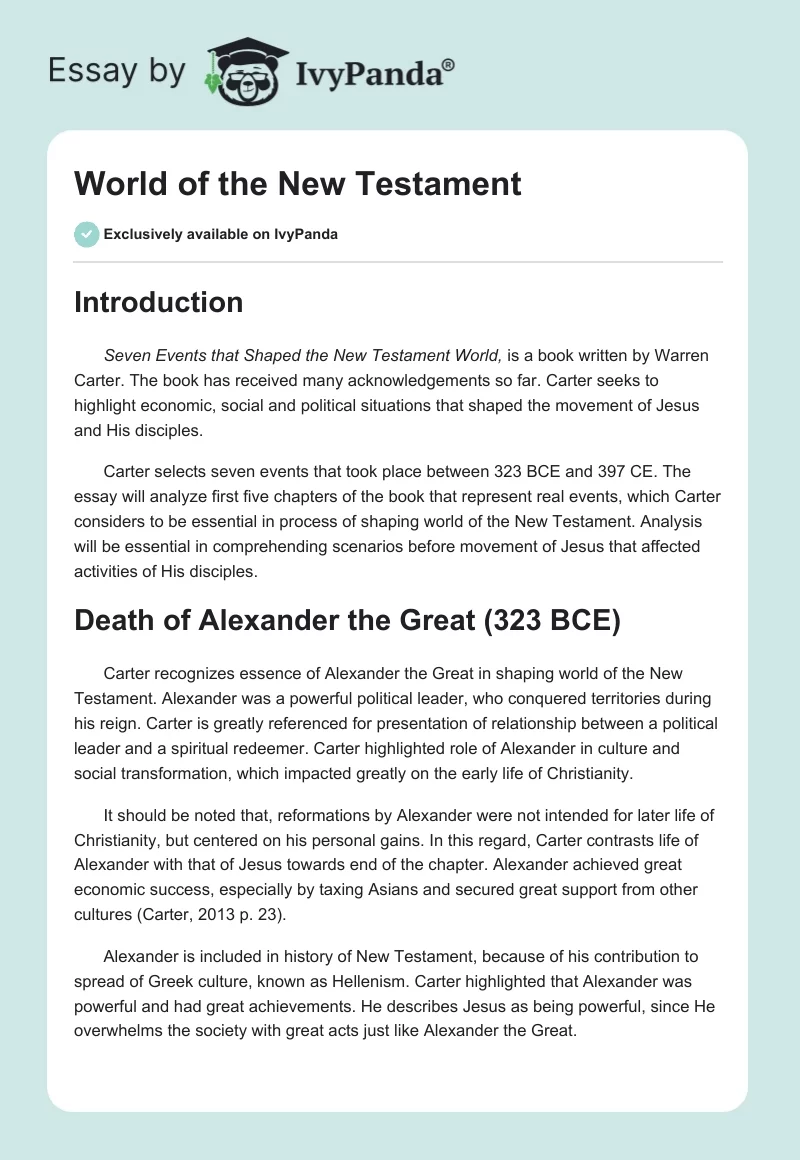 World of the New Testament. Page 1