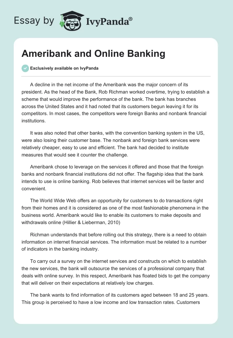 Ameribank and Online Banking. Page 1