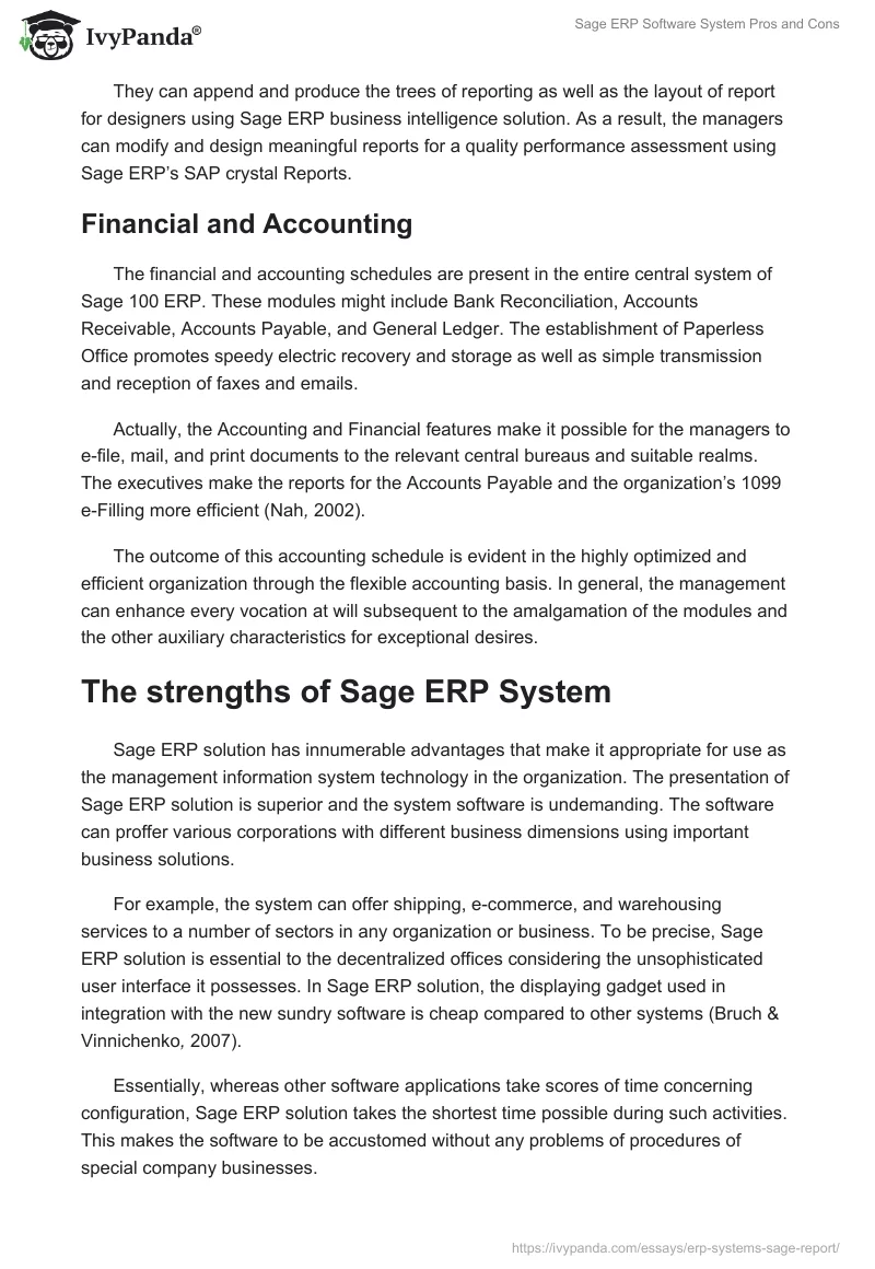 Sage ERP Software System Pros and Cons. Page 5