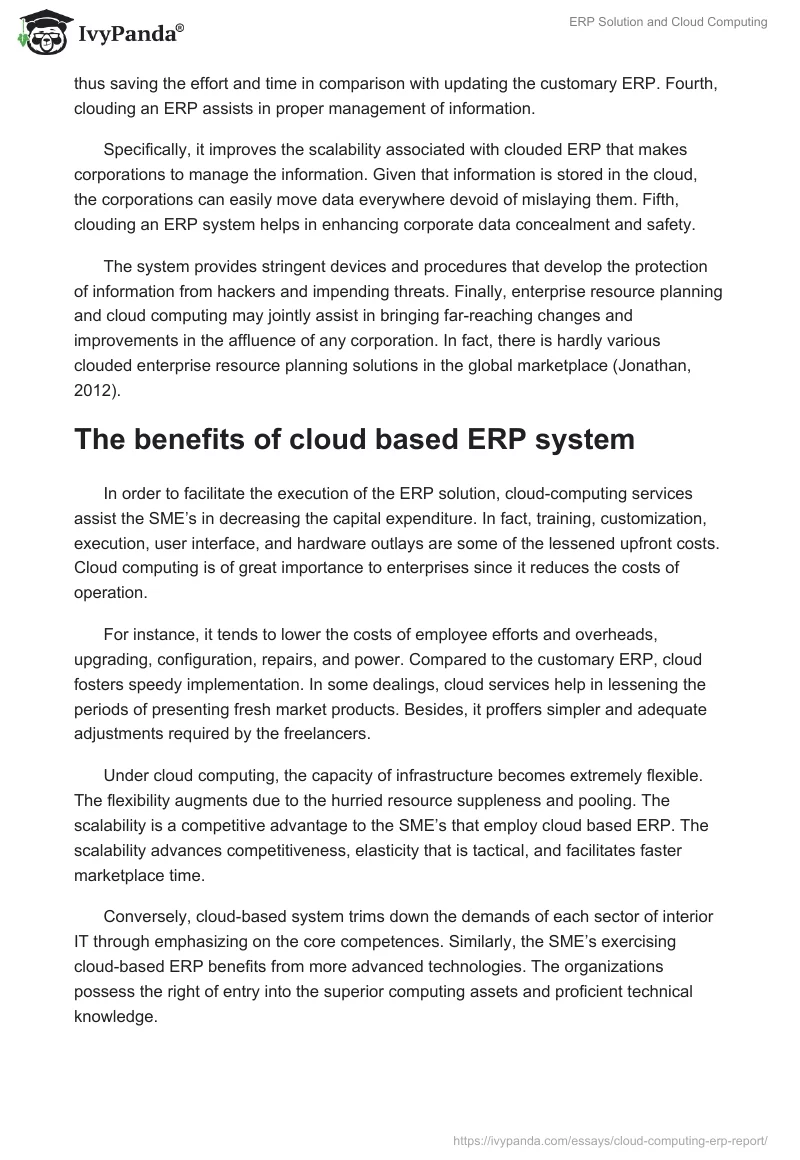 ERP Solution and Cloud Computing. Page 4