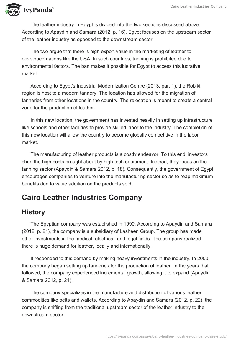 Cairo Leather Industries Company. Page 5
