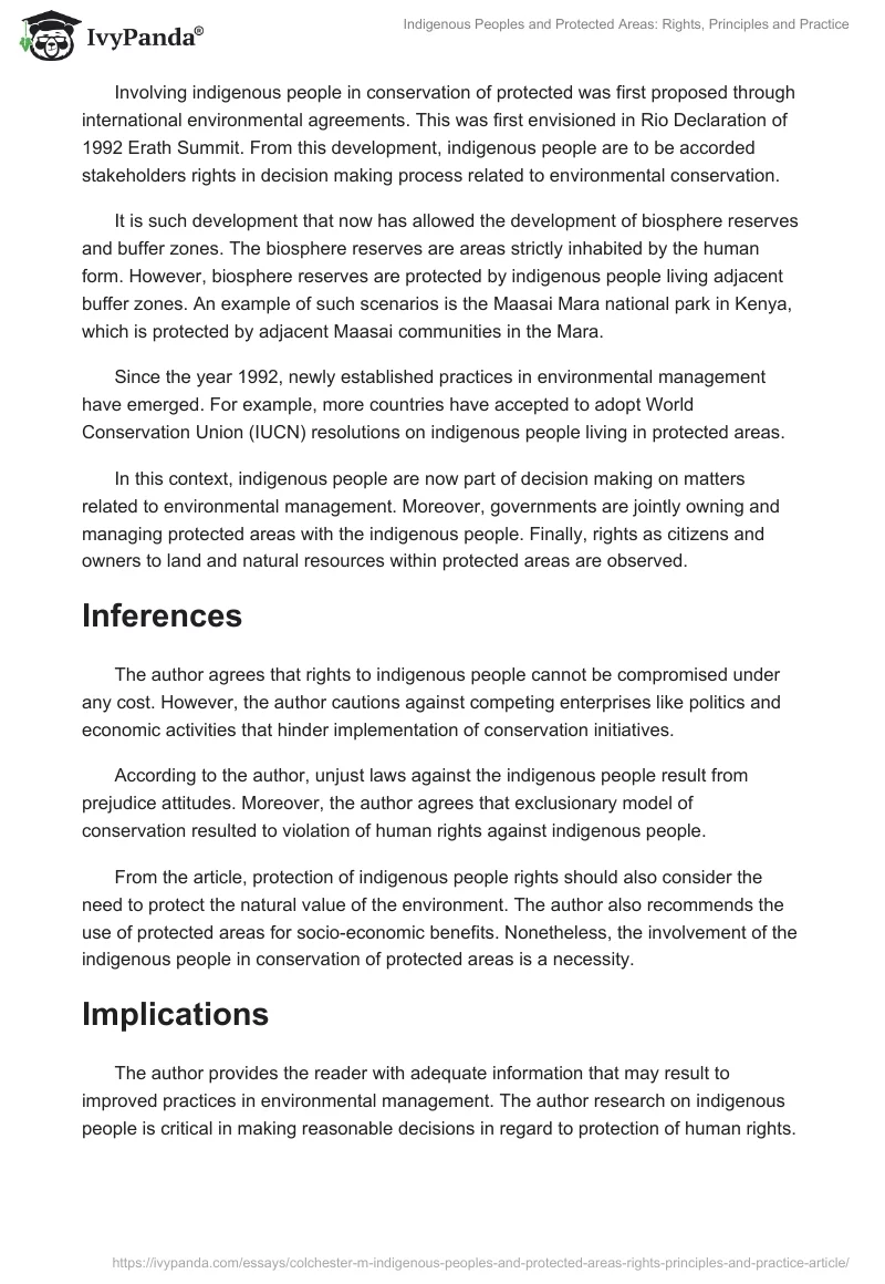 Indigenous Peoples and Protected Areas: Rights, Principles and Practice. Page 3