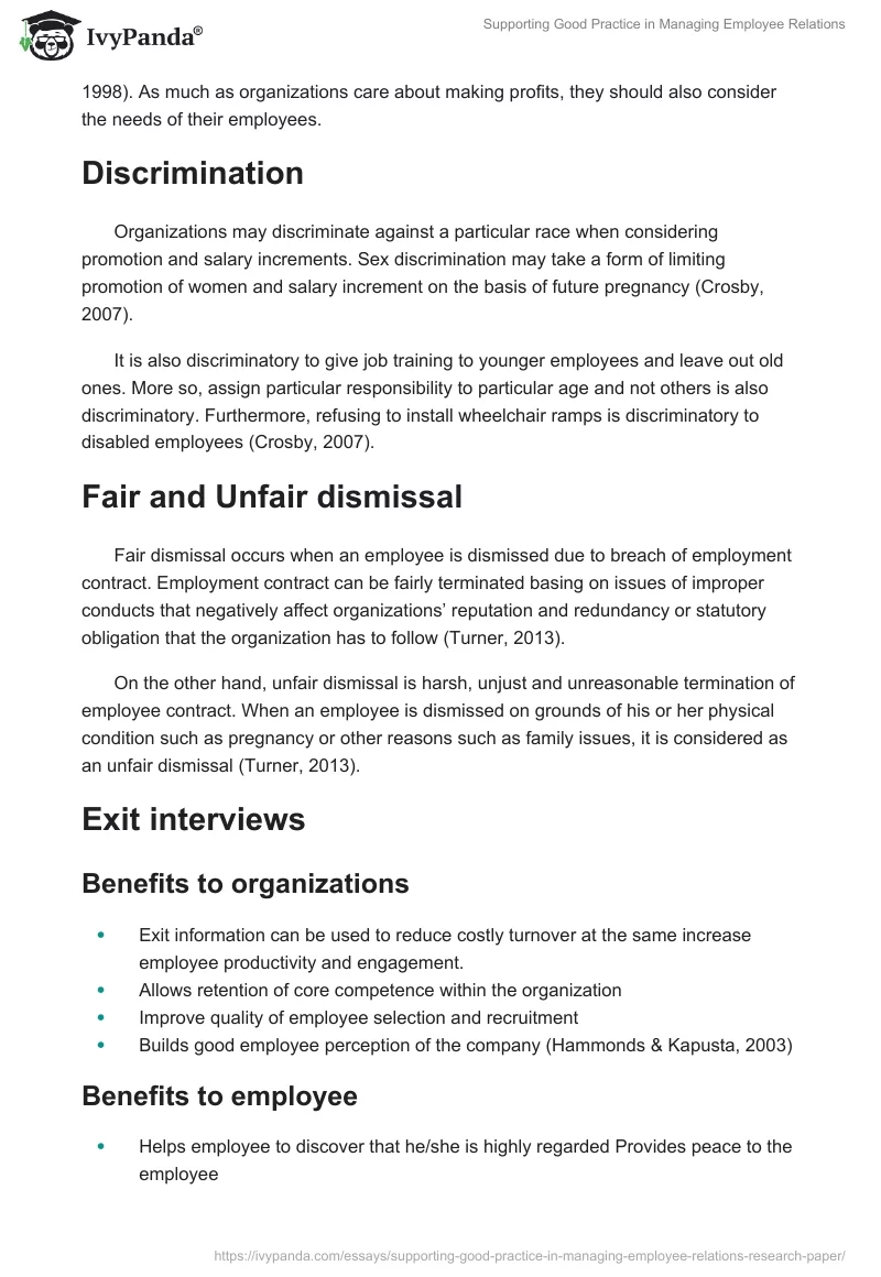 Supporting Good Practice in Managing Employee Relations. Page 2