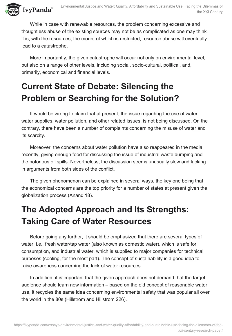 Environmental Justice and Water: Quality, Affordability and Sustainable Use. Facing the Dilemmas of the XXI Century. Page 2