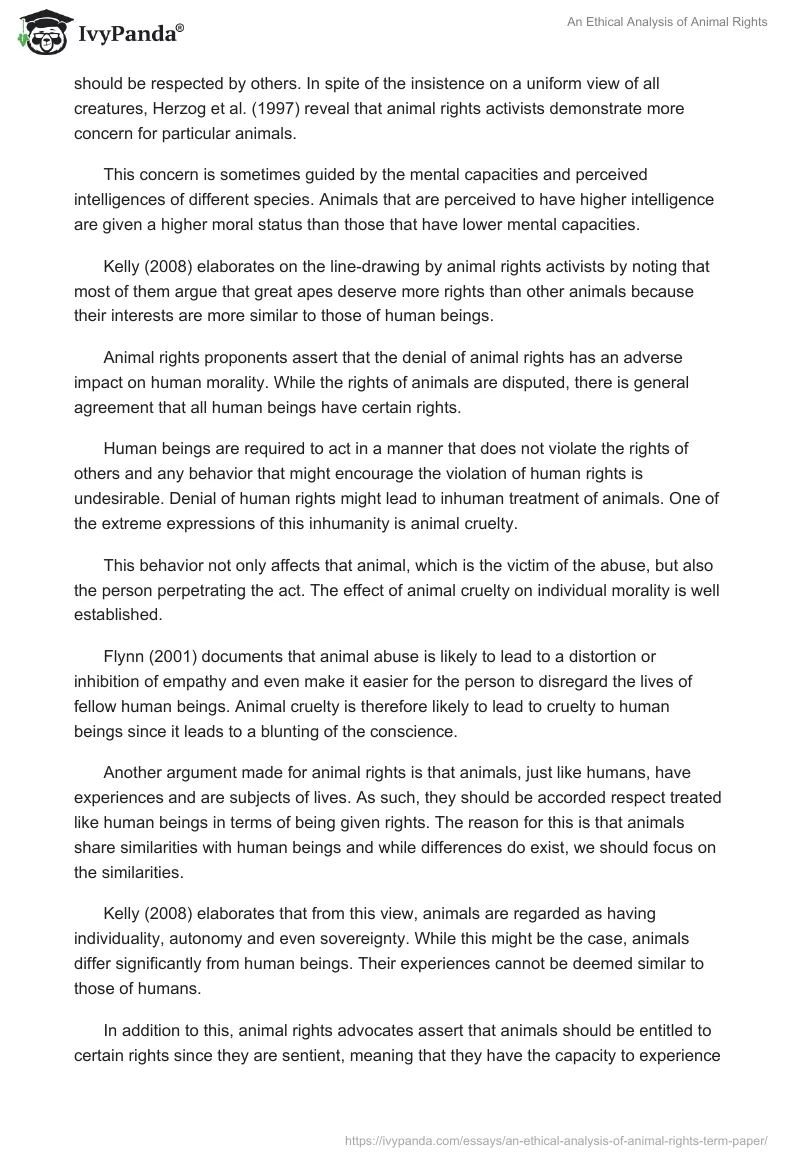 An Ethical Analysis of Animal Rights. Page 5