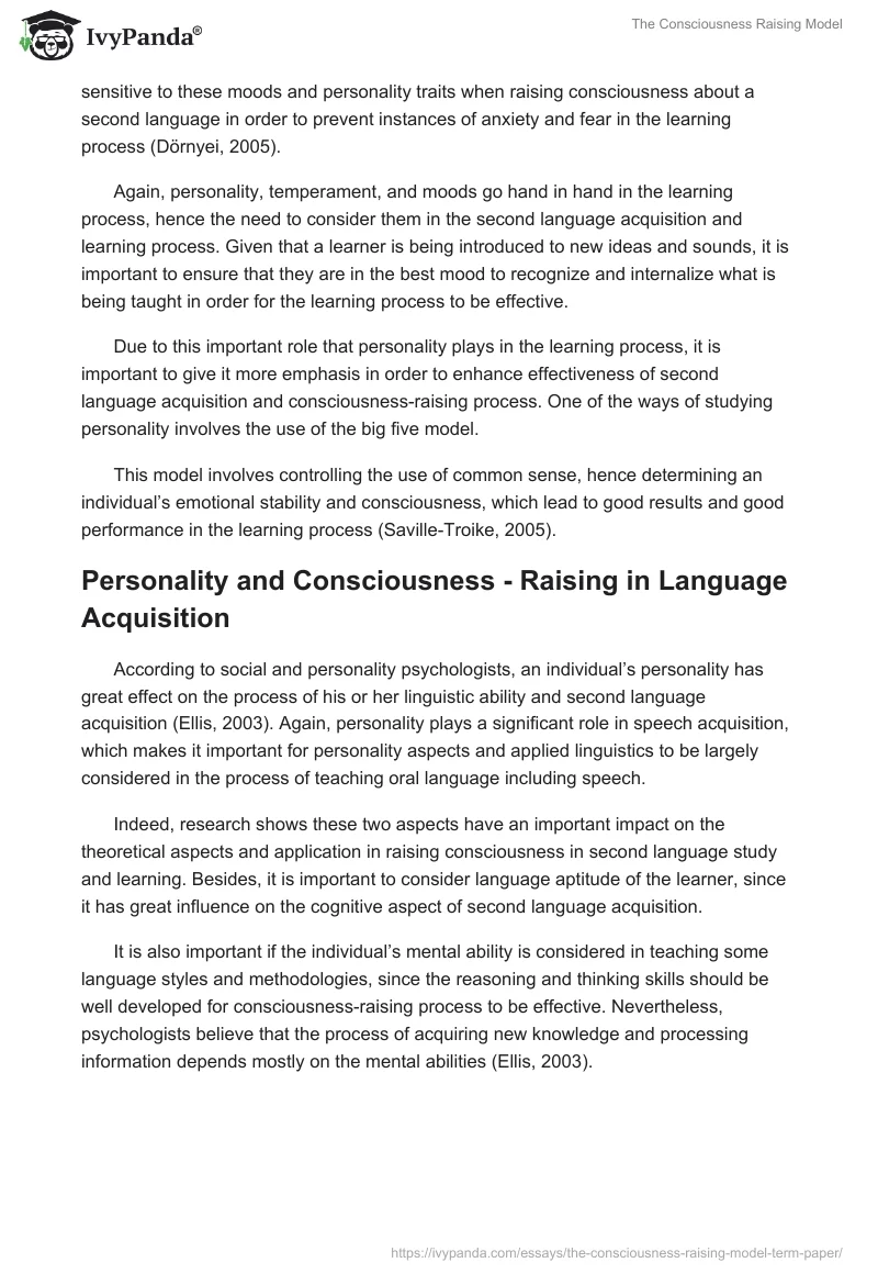 The Consciousness Raising Model. Page 3