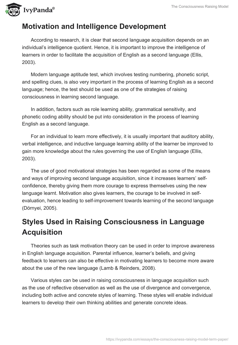 The Consciousness Raising Model. Page 4