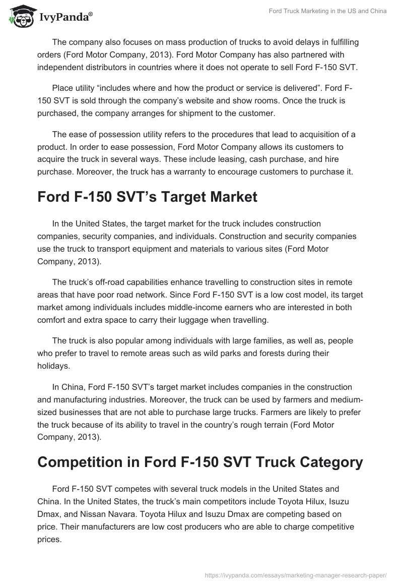 Ford Truck Marketing in the US and China. Page 2