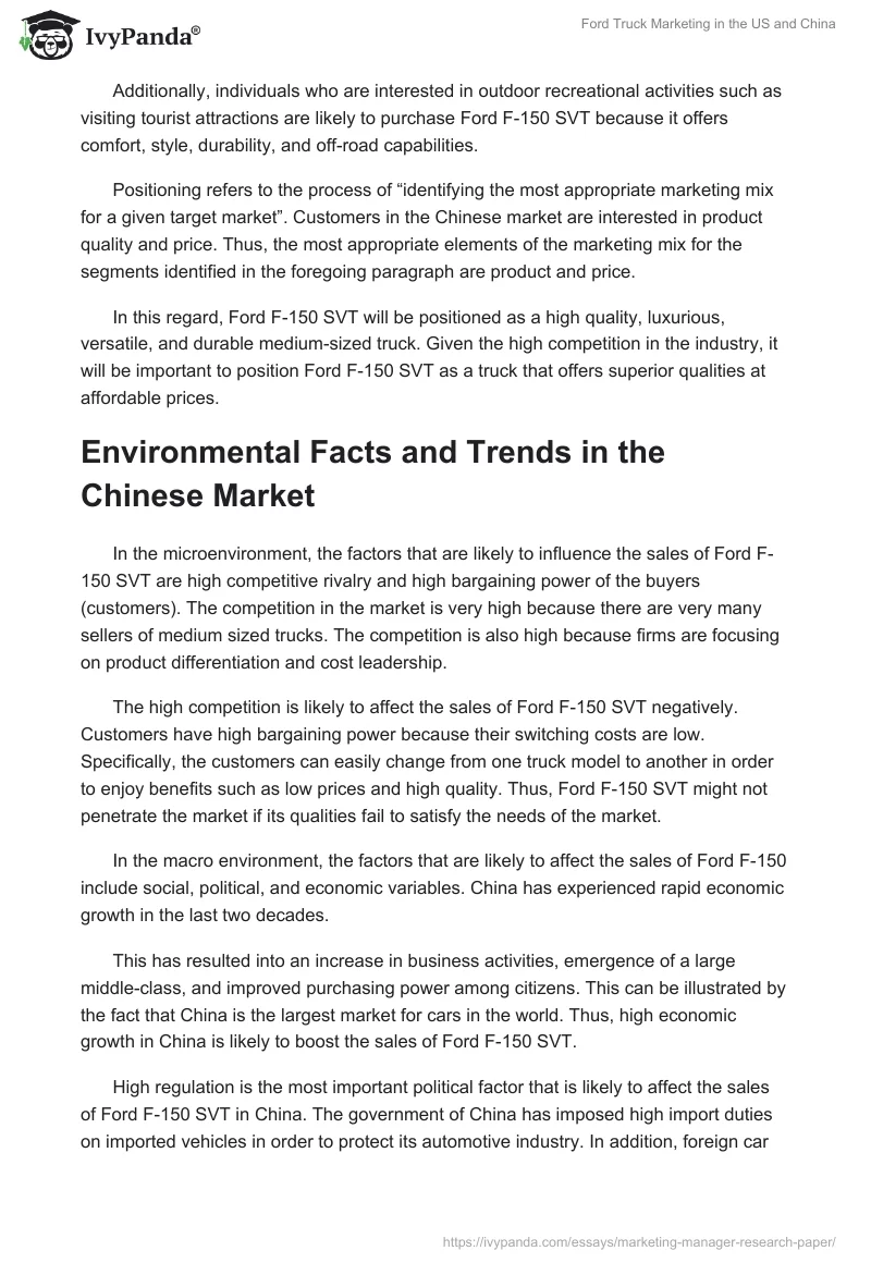 Ford Truck Marketing in the US and China. Page 4