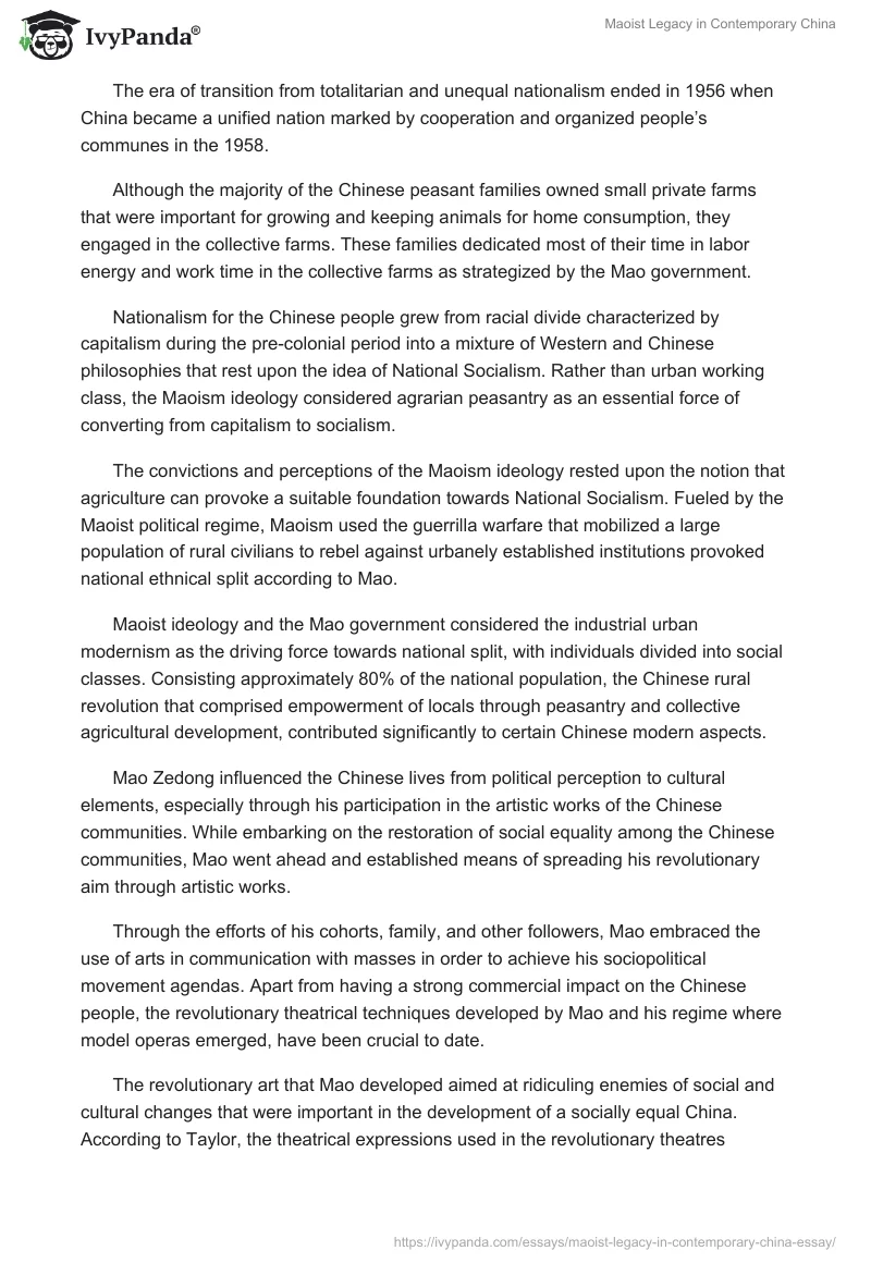 Maoist Legacy in Contemporary China. Page 2