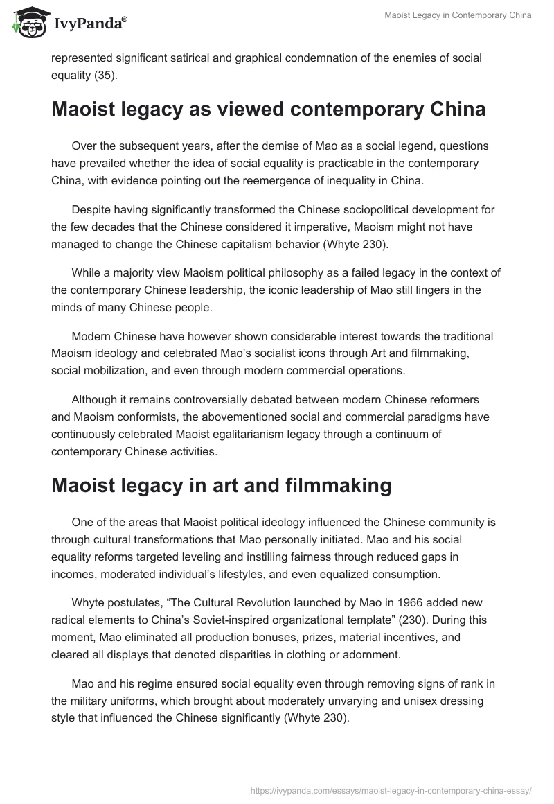 Maoist Legacy in Contemporary China. Page 3