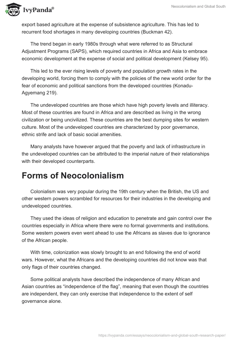 Neocolonialism and Global South. Page 4